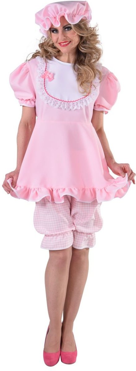 Grote Baby Kostuum | Roze Ik Word Nooit Volwassen Baby | Vrouw | Extra Small | Carnaval kostuum | Verkleedkleding